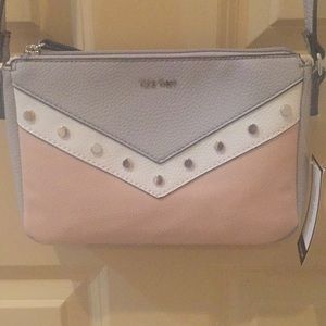 Nine West cross body in blush, cream, & soft gray